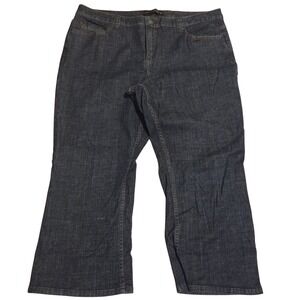Venezia Womens Plus Size 20 Dark Wash Straight Leg Stretch Denim Jeans Indigo